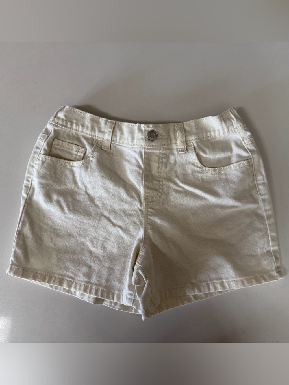 Girls wonder nation Cream Denim Jean Shorts